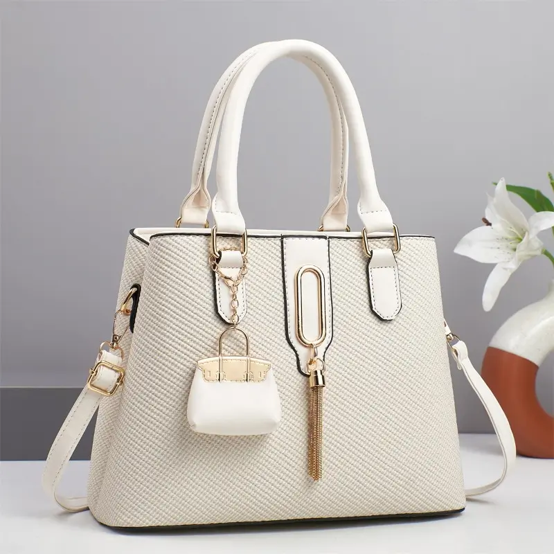 Classic Tassel Women'S Handbag Large Capacity Casual Shoulder Bag Luxury Brand Designer Crossbody Bag Commuting Tote Bag+Wallet