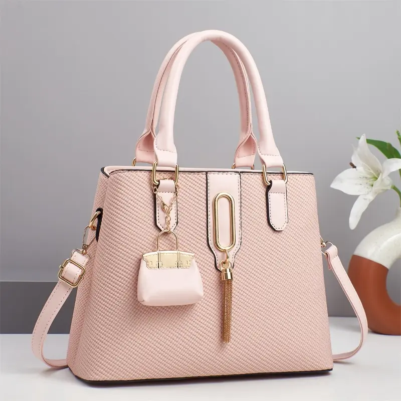 Classic Tassel Women'S Handbag Large Capacity Casual Shoulder Bag Luxury Brand Designer Crossbody Bag Commuting Tote Bag+Wallet