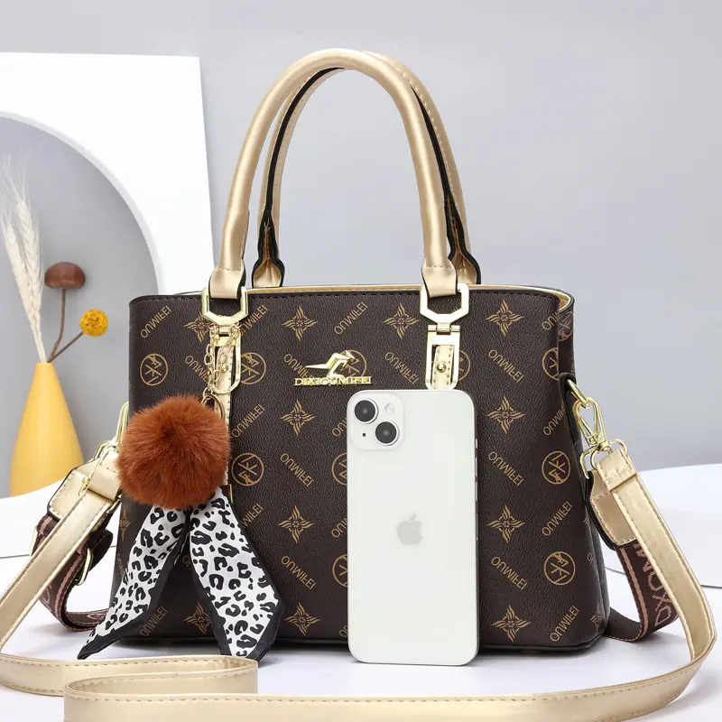 Trendy Ladies Elegant Handbag Leather Women's Top-handle Bag Ladies Luxury Designer Crossbody Bags Compartment Tote Bag