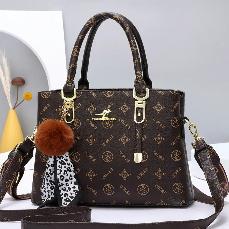 Trendy Ladies Elegant Handbag Leather Women's Top-handle Bag Ladies Luxury Designer Crossbody Bags Compartment Tote Bag