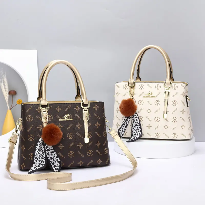 Trendy Ladies Elegant Handbag Leather Women's Top-handle Bag Ladies Luxury Designer Crossbody Bags Compartment Tote Bag
