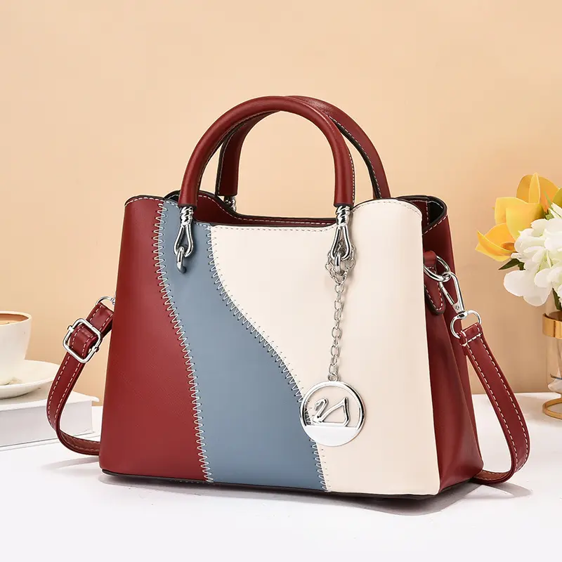Fashion Hit Color Female Shoulder Bags for Women PU Leather Crossbody Messenger Bags 2025 New Square Women's Handbag Bolsos