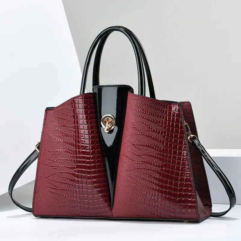 2024 Fashion New Style Luxury Women's Handbag High Quality Female Crossbody Tote Bags Bright Leather Women  Casual Shoulder Bags