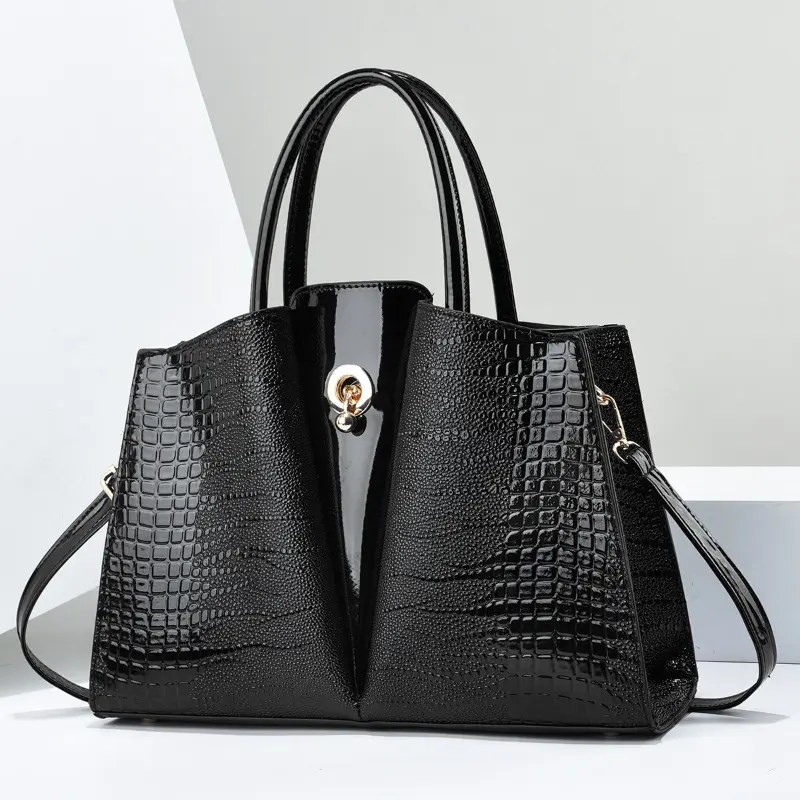 2024 Fashion New Style Luxury Women's Handbag High Quality Female Crossbody Tote Bags Bright Leather Women  Casual Shoulder Bags