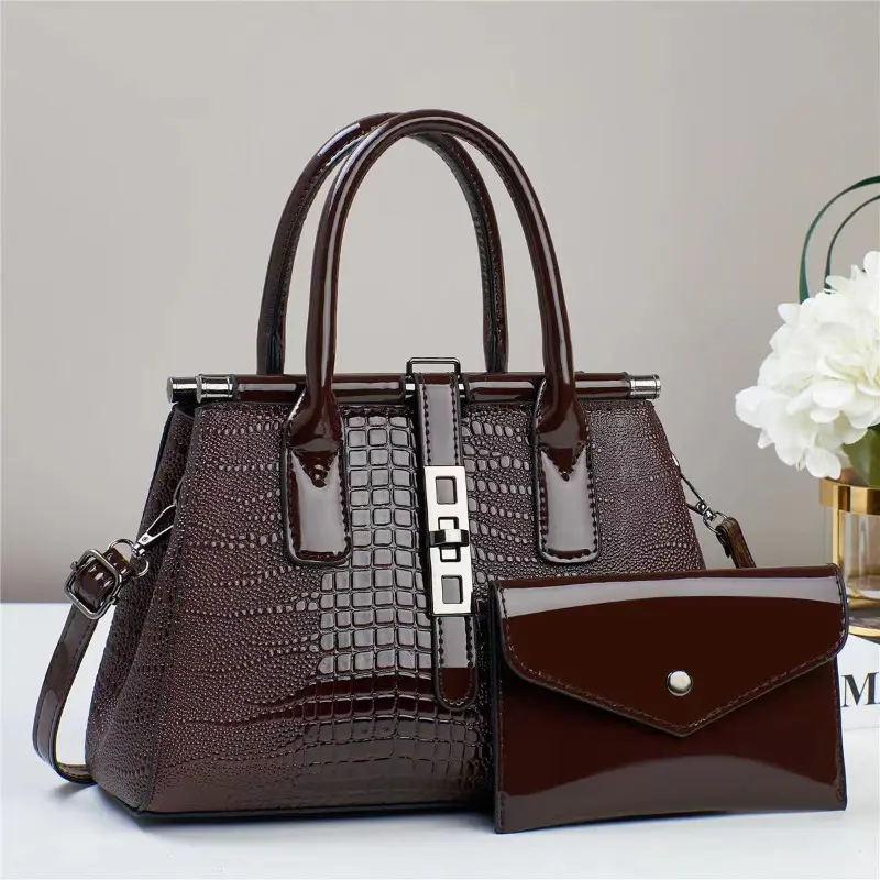 2 Piece Set Women's Bags High-quality Leather Tote Bag Handbags Leather Women's Messenger Bag Luxury Designer Shoulder Bag