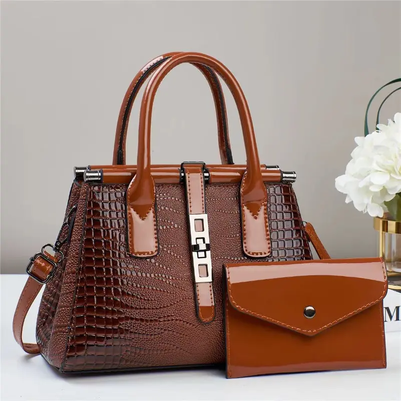 2 Piece Set Women's Bags High-quality Leather Tote Bag Handbags Leather Women's Messenger Bag Luxury Designer Shoulder Bag