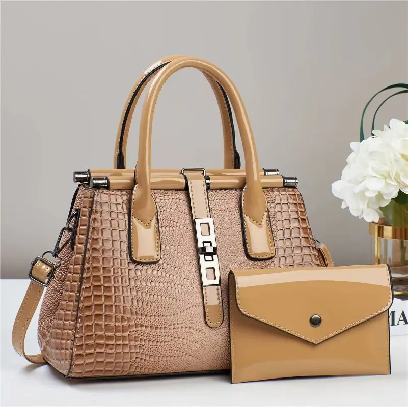 2 Piece Set Women's Bags High-quality Leather Tote Bag Handbags Leather Women's Messenger Bag Luxury Designer Shoulder Bag