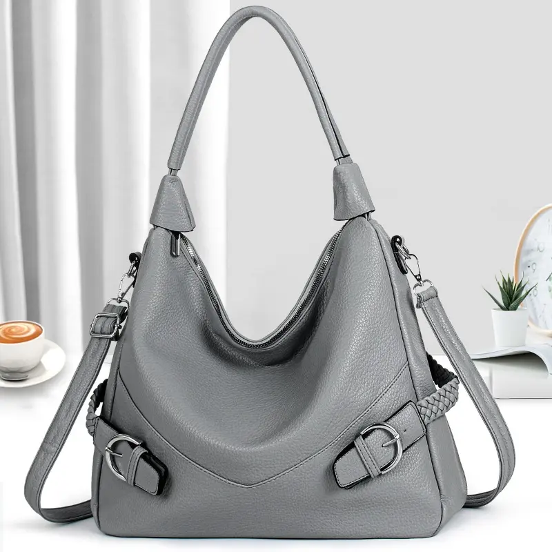 High Quality Soft Leather Trend Big Shoulder Crossbody Bags for Women Luxury Brand Designer Ladies Handbags Casual Tote Bags
