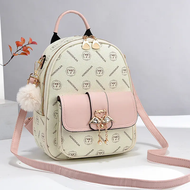 2024 Luxury Designer Women PU Fashion Backpack Girls Travel School Shoulder Bag Leisure Backpack Retro Printed Women's Backpack