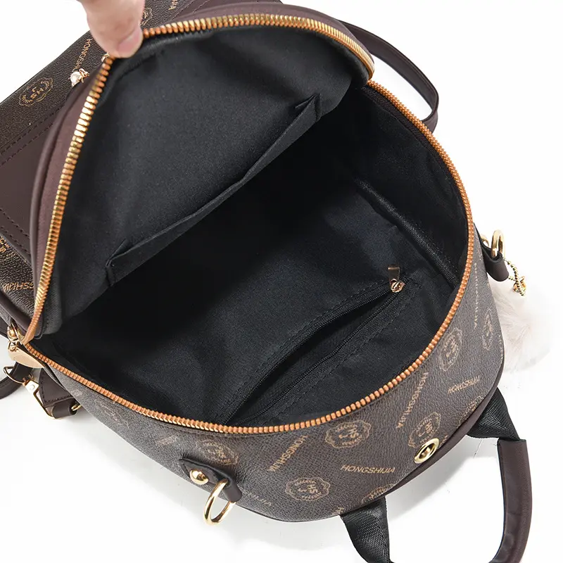 2024 Luxury Designer Women PU Fashion Backpack Girls Travel School Shoulder Bag Leisure Backpack Retro Printed Women's Backpack
