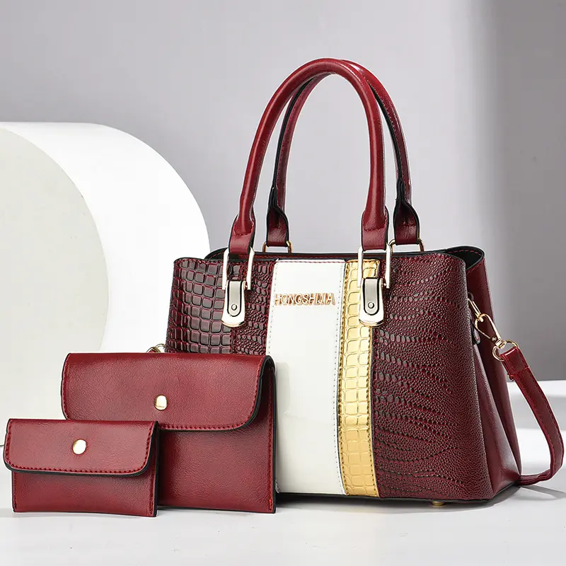 Vintage High Quality 3Piece Set Shoulder Bag Luxury Women Designer Handbag and Purse Ladies Shopper Tote Bags Bolsas De Mujer