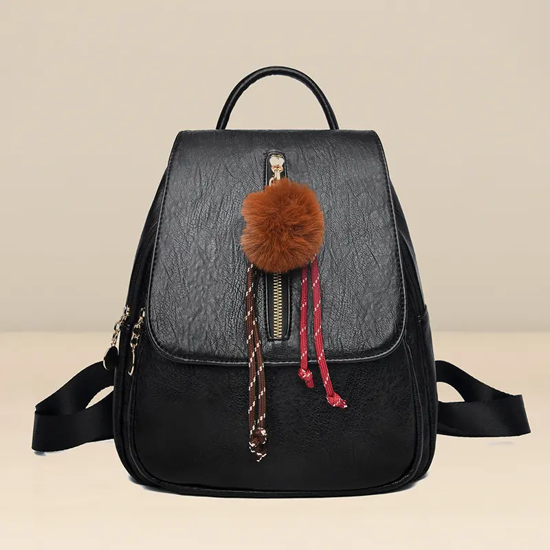 2025 New High Quality Luxury Women Backpack Retro Fashion Pu Leather Female Shoulder Bag Large Capacity Daily Casual Backpack