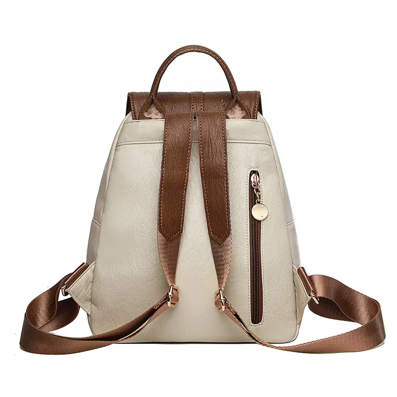 2025 New High Quality Luxury Women Backpack Retro Fashion Pu Leather Female Shoulder Bag Large Capacity Daily Casual Backpack