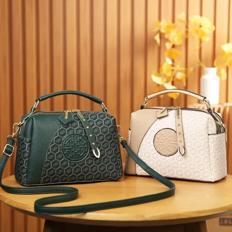 2024 New Fashion Casual Tote Bag Women Handbags Soft Leather Shoulder Bags Vintage Big Capacity Ladies Crossbody Hand Bag