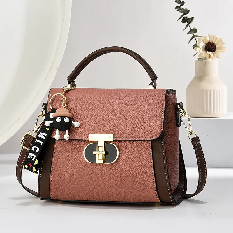 High-quality Soft Leather Shoulder Bag for Women Solid Color Simple Fashion Style Handbags Ladies Shopper Boston Crossbody Bags