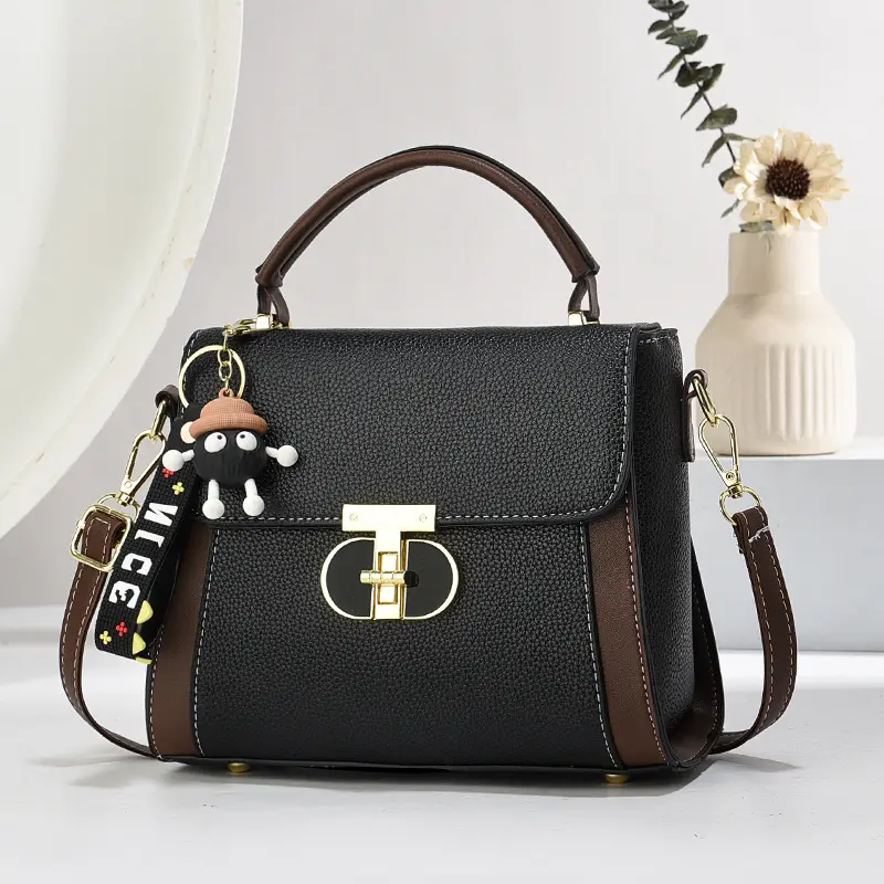 High-quality Soft Leather Shoulder Bag for Women Solid Color Simple Fashion Style Handbags Ladies Shopper Boston Crossbody Bags