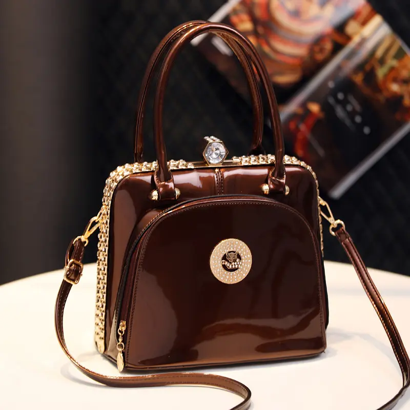 Luxury Brand Designer Women'S Handbag Classic Glossy Shoulder Bag Large Capacity Casual Crossbody Bag Commuting Tote Bag women