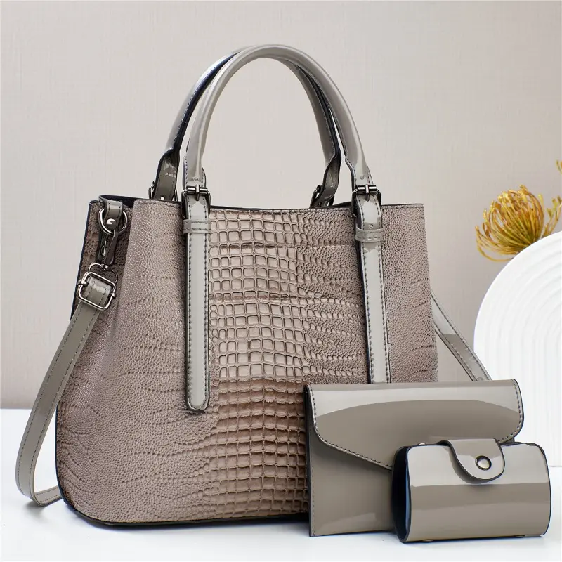 High Quality Bright Leather Luxury Purses and Handbags Women Bags Designer Multi-pocket Crossbody Shoulder Bags for Women Sac