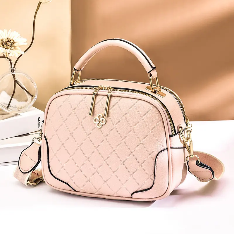 Summer Women's Small Square Bag Fashion High Quality Leather Handbag Simple and Versatile One Shoulder Fashion Crossbody Bag