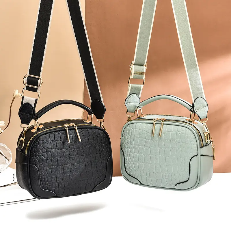 Summer Women's Small Square Bag Fashion High Quality Leather Handbag Simple and Versatile One Shoulder Fashion Crossbody Bag