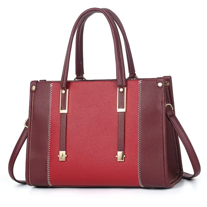 Splicing Leather Women's Crossbody Bags Large Capacity Splicing Shoulder Handbags Purses Trend Designer Lady Casual Tote Bags