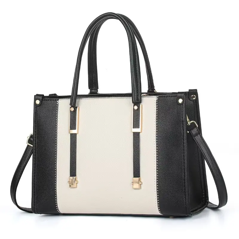 Splicing Leather Women's Crossbody Bags Large Capacity Splicing Shoulder Handbags Purses Trend Designer Lady Casual Tote Bags
