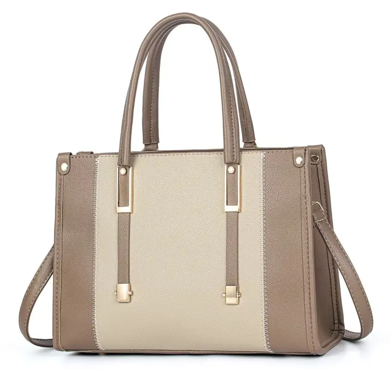 Splicing Leather Women's Crossbody Bags Large Capacity Splicing Shoulder Handbags Purses Trend Designer Lady Casual Tote Bags