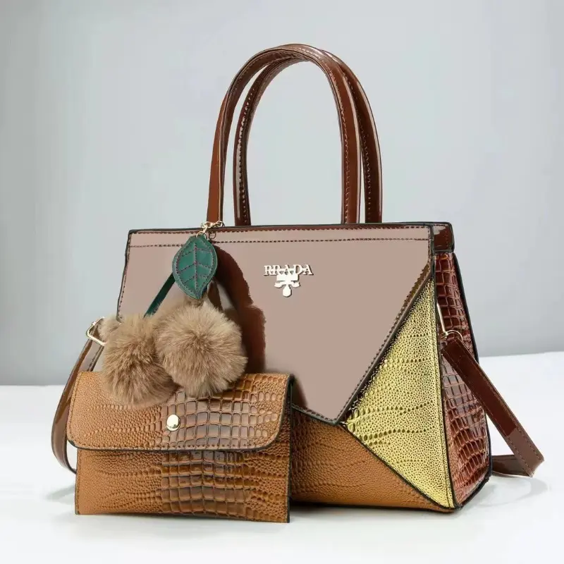 New Trendy Versatile Two Piece Set Luxury Handbag Large Capacity Casual Tote Bag High-end Crossbody Bag Women Handbag & Purs