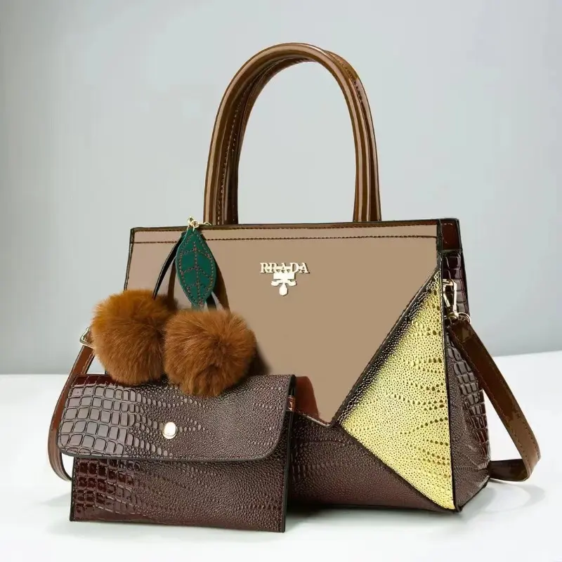 New Trendy Versatile Two Piece Set Luxury Handbag Large Capacity Casual Tote Bag High-end Crossbody Bag Women Handbag & Purs