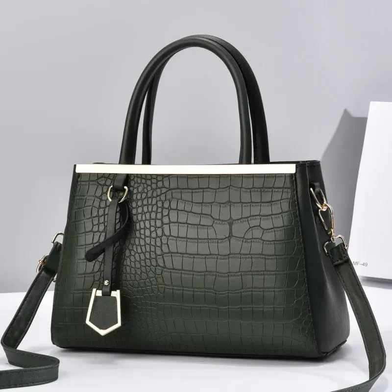 Fashionable Crocodile Pattern Women'S Shoulder Bag New Ladies Designer High-End Stereotyped Women Handbag Large Messenger Tote