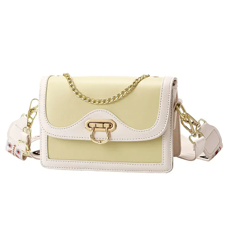 Fashion Brand Designer Women'S Small Square Bag New Color Blocked Shoulder Bag Casual Simple Crossbody Bag High-Quality Handbag