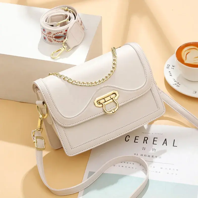 Fashion Brand Designer Women'S Small Square Bag New Color Blocked Shoulder Bag Casual Simple Crossbody Bag High-Quality Handbag
