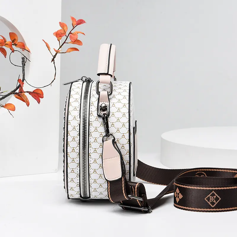 Round Small Bag High Quality Women Messenger Bags Leather Female  Shoulder Bag Vintage Leather Handbags Classic Crossbody Bag