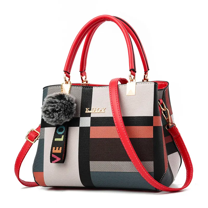 Fashionable Color Block Women's Crossbody Bag for Shopping Bags Commuting Soft PU Material Designer Luxury Ladies Handbags