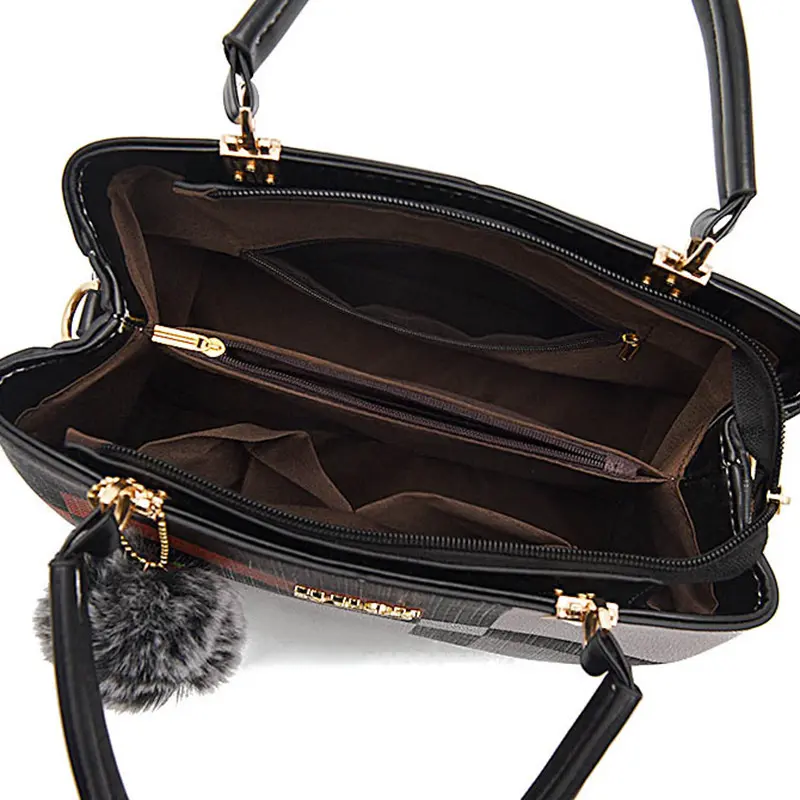 Fashionable Color Block Women's Crossbody Bag for Shopping Bags Commuting Soft PU Material Designer Luxury Ladies Handbags