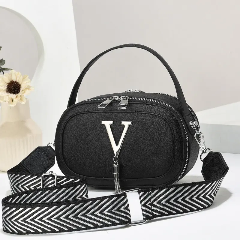 Pu Leather Handbag 2025 Autumn/Winter New Fashion Versatile Crossbody Bag Single Shoulder Bag Leisure Shopping Women's Bag