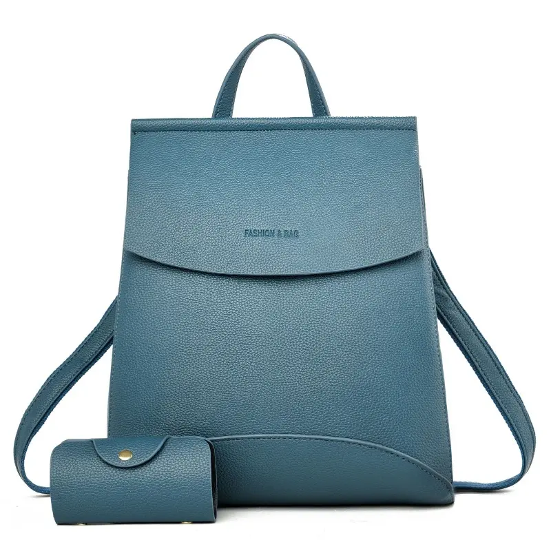 Fashionable Versatile Pu Leather Women's Backpack Multi-Functional Double-Shoulder Bag Selling Travel Students Backpack