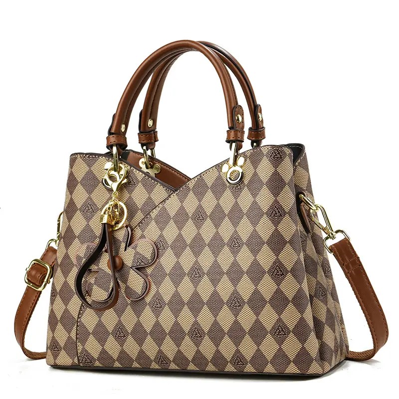 Vintage Style Leather Crossbody Bag - Adjustable Shoulder Strap Classic Designer Ladies Handbag Designer Casual Tote Bags