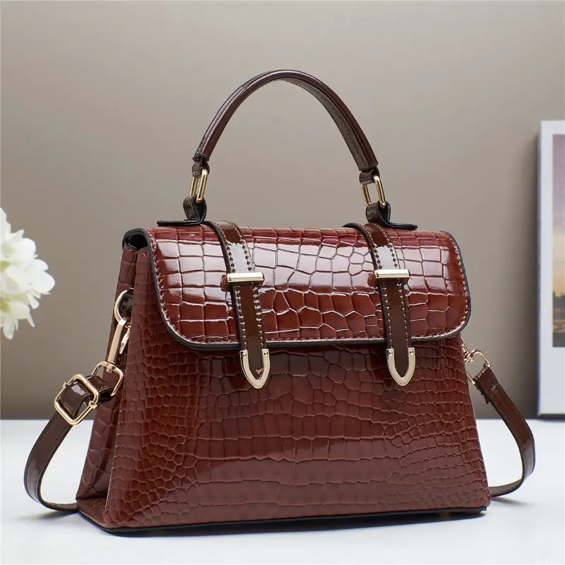 Large Capacity Crocodile Pattern Women Shoulder Tote Bag Leather Purses and Handbags for Women Designer Luxury Ladies Hand Bags