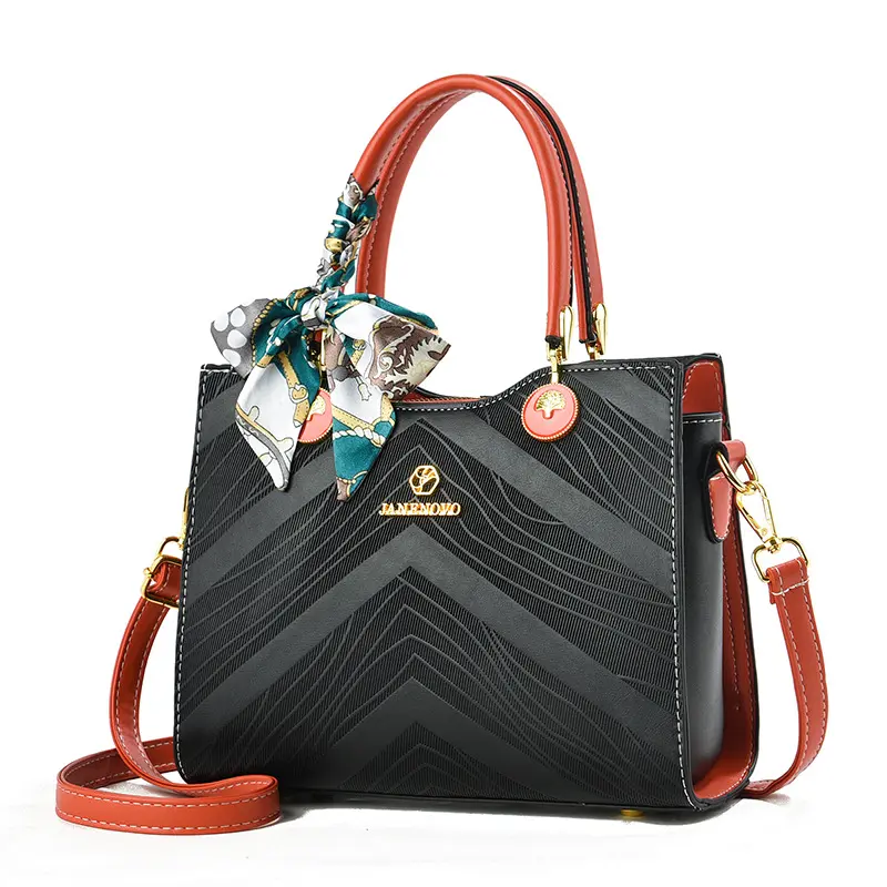 Elegant Temperament Women Handbags Versatile Simple Retro Gentle Bow Tie Silk Scarf Commuter Top-Handle Bag Crossbody Bags