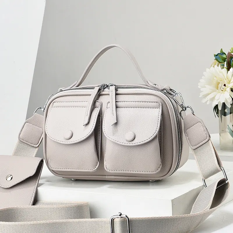 New Womens Bags Designer Luxury Women Boston Shoulder Messenger Bags Handbags Ladies Pu Leather Vintage Black Square Hand Bag