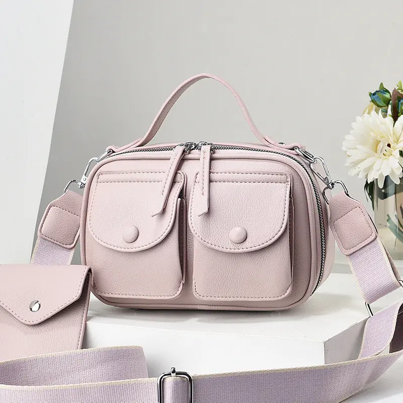New Womens Bags Designer Luxury Women Boston Shoulder Messenger Bags Handbags Ladies Pu Leather Vintage Black Square Hand Bag
