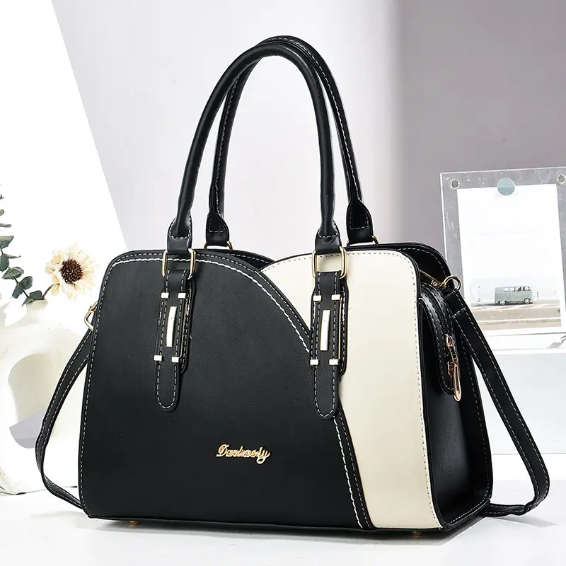 High Quality Splicing Leather Luxury Purses and Handbags Trend Women Bags Designer Simple Crossbody Shoulder Bags for Female
