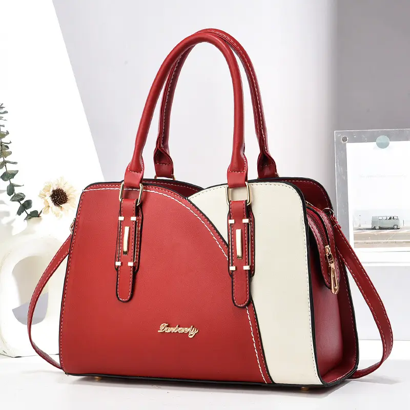 High Quality Splicing Leather Luxury Purses and Handbags Trend Women Bags Designer Simple Crossbody Shoulder Bags for Female