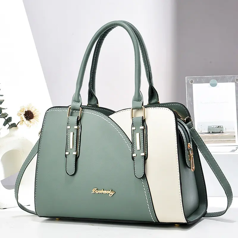 High Quality Splicing Leather Luxury Purses and Handbags Trend Women Bags Designer Simple Crossbody Shoulder Bags for Female