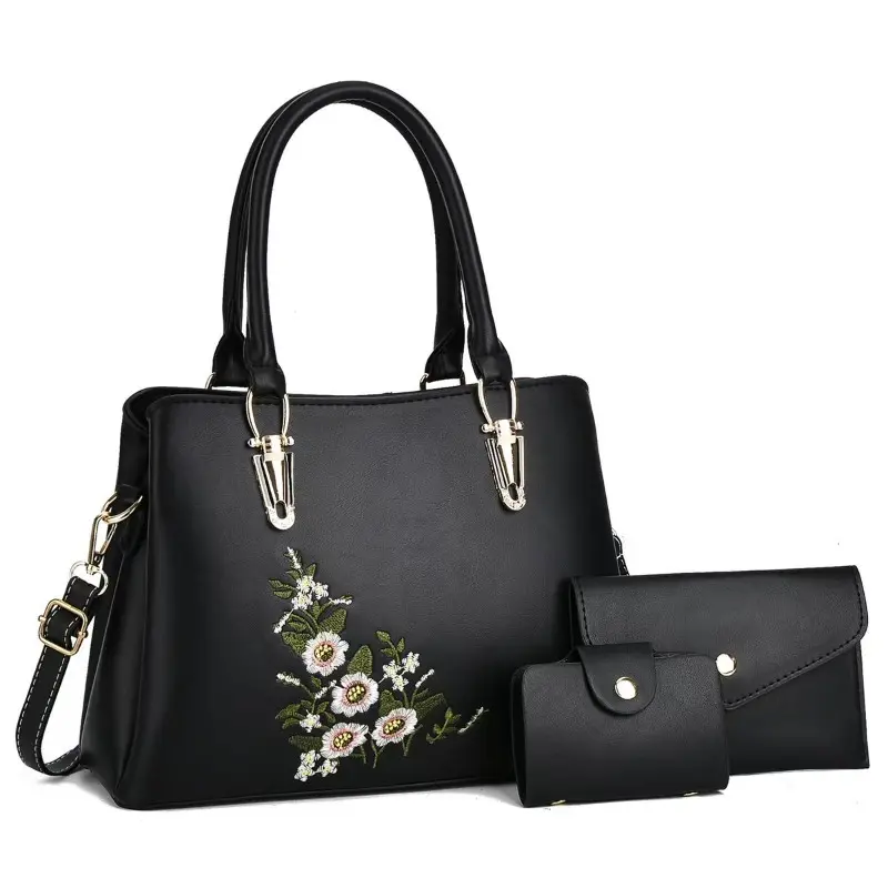 New Hot Sale of The Season Elegant Embroidered Ladies Bag Set Fashion Womens Crossbody Bag 3Piece Set Women's Versatile Handbag
