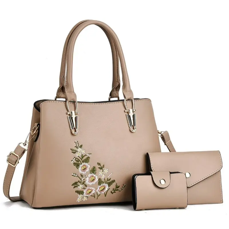 New Hot Sale of The Season Elegant Embroidered Ladies Bag Set Fashion Womens Crossbody Bag 3Piece Set Women's Versatile Handbag