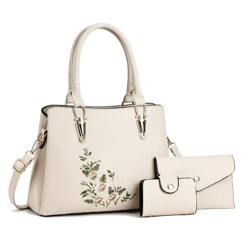 New Hot Sale of The Season Elegant Embroidered Ladies Bag Set Fashion Womens Crossbody Bag 3Piece Set Women's Versatile Handbag