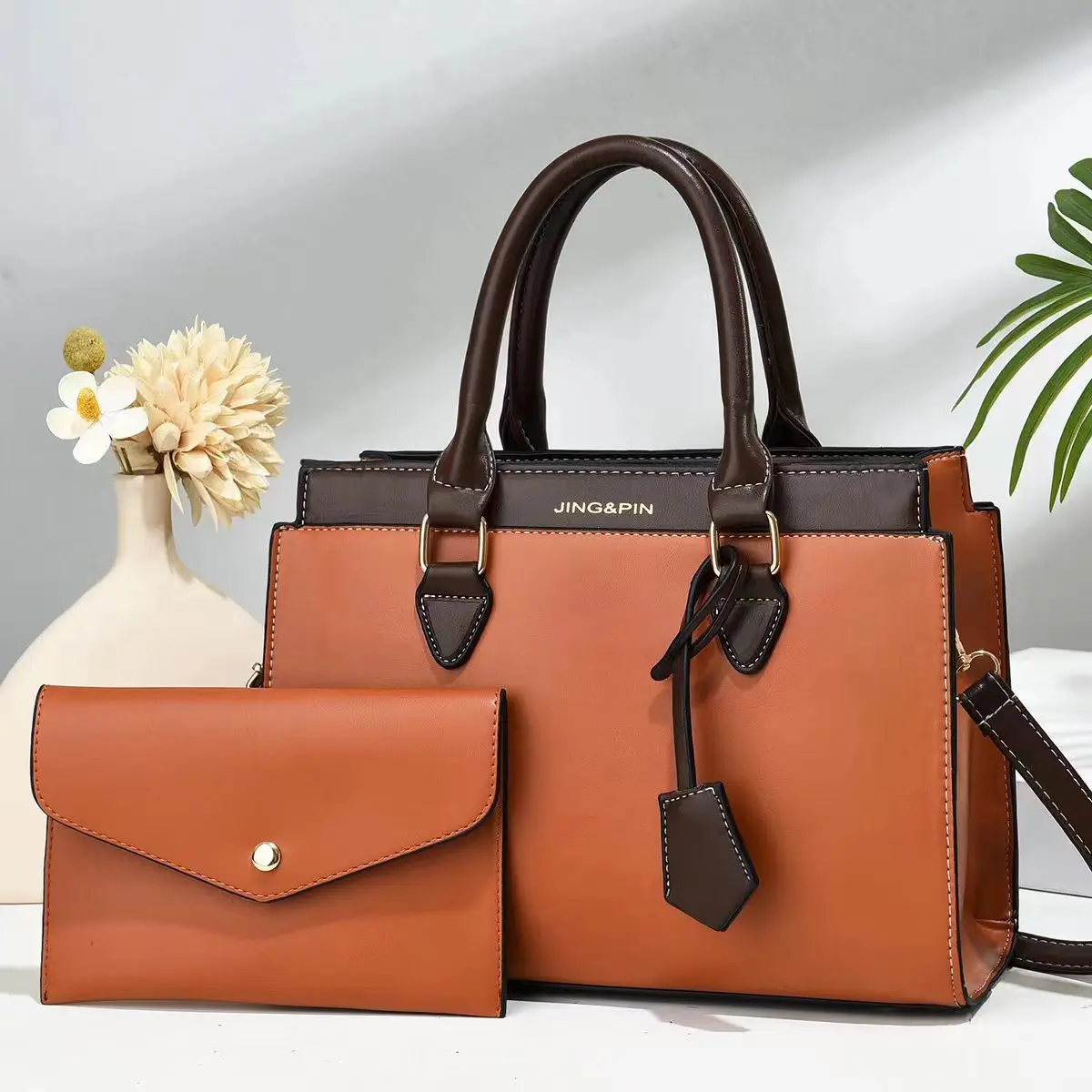 High Quality 2Piece Set Women's Luxury Handbag Versatile Ladies' Large Capacity Shoulder Crossbody High-end Commuting Bag women