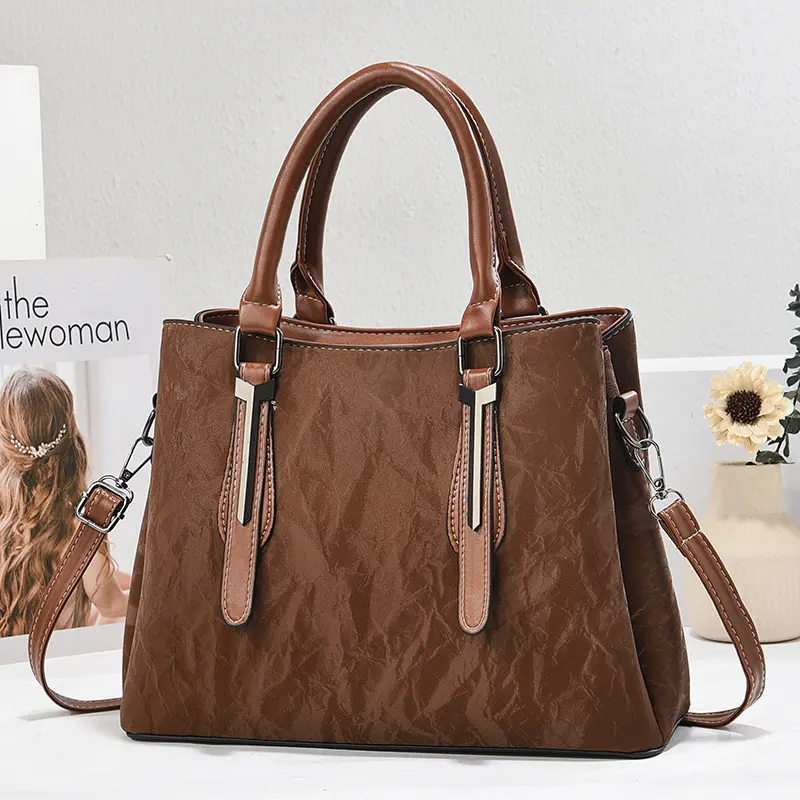 Women Soft Leather Handbag Purses Large Capacity Female Shoulder Bag Ladies Vintage 2025 School Travel Bags Women's Tote Sac